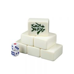 妙记 家用手搓玉石麻将牌特级正品大号144张含手提包骰子 （象牙色升级版42mm）MJ8233