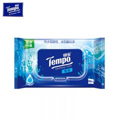 得宝（TEMPO） 纯水湿厕纸 80片*1包 深澈水感私密呵护 可冲散 湿纸巾