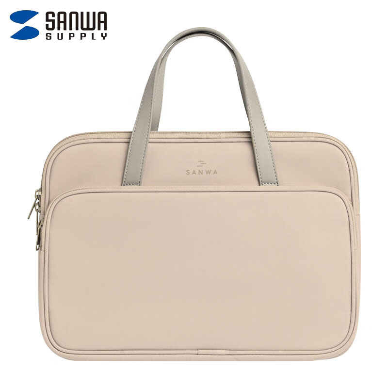 山业（SANWA） BAG-WHC1BG女士手提包 简约商务公文包 通勤电脑包 毛绒内胆包专利护角 肤妃 13.3英寸