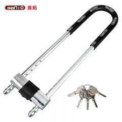赛拓（SANTO）u型锁 玻璃门锁 防盗锁 双开门u型锁 锁具 加粗加长款 0060