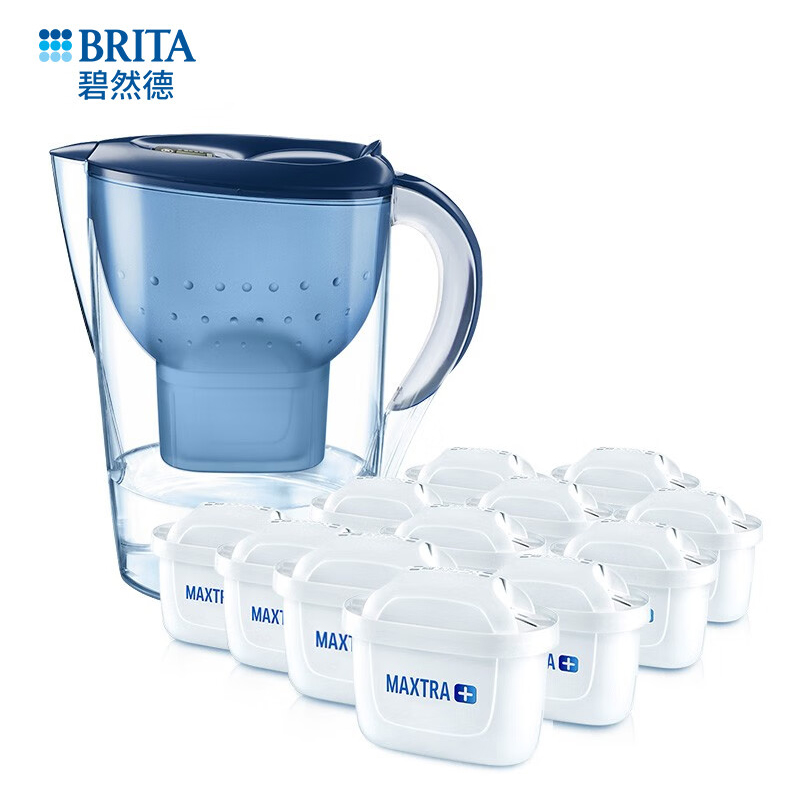 碧然德 （BRITA） 净水壶配滤芯 家用滤水壶净水机 自来水过滤净水器软水净化水 海洋系列3.5L 1壶13芯