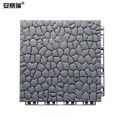 安赛瑞（SAFEWARE） 镂空防滑地垫 自由拼接浴室防滑脚垫 灰色25x25cm 4片装 游泳池隔水镂空垫可裁剪