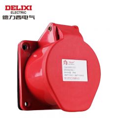 德力西电气 工业用插座 DEP2-3442 IP67 125A 4芯 415V工业暗装插座 DHADEP23442R IP67