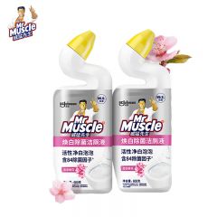 威猛先生（Mr Muscle） 洁厕剂恋恋桃花 600g*2瓶洁厕液洁厕灵马桶清洁剂除臭杀菌去垢原淡雅花香