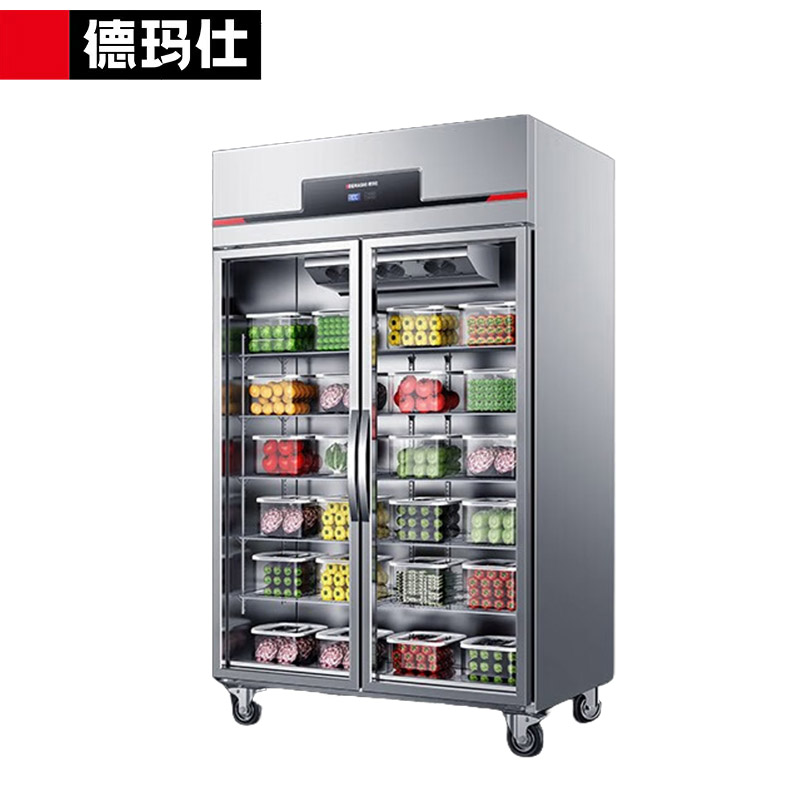 德玛仕（DEMASHI） 商用四门冰柜四门冰箱 立式冷藏冷冻四开门单位私房蛋糕店食品店厨房冰箱商用四门双温双门BG-900F-2C