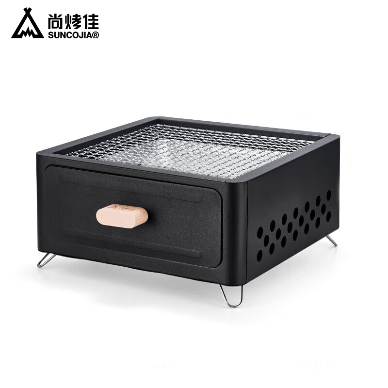 尚烤佳（Suncojia） SKJ-365家用木碳烧烤炉围炉户外烧烤架围炉煮茶炉（墨染）