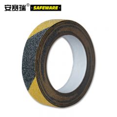 安赛瑞（SAFEWARE） 警示防滑胶带（黄黑条纹）斑马纹防滑胶带 条纹警示防滑贴 14211