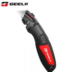 捷立（GeeLii）美工刀 多功能重型美工刀 锌合金壁纸刀 自锁材质刀含4刀片 75061