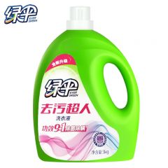 绿伞  去污超人除菌除螨洗衣液3kg 薰衣芳菲 深层去污清洁 中性机洗手洗