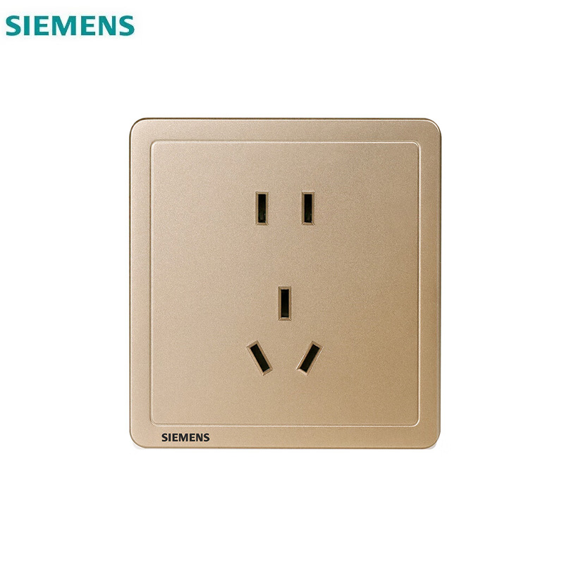 西门子（SIEMENS） 5UB14143NC03 10A 五孔插座二三极插座 (正5孔)  家用墙面插座面板 致典系列 日曜金