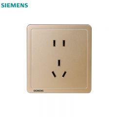 西门子（SIEMENS） 5UB14143NC03 10A 五孔插座二三极插座 (正5孔)  家用墙面插座面板 致典系列 日曜金