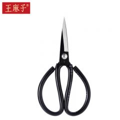 王麻子  剪刀家用多功能剪裁缝剪纸专用不锈钢尖头大号剪子1102 1#经典防锈黑色 大号