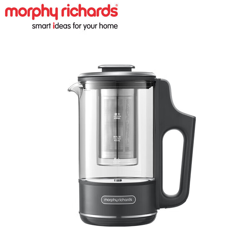摩飞（Morphyrichards） 养生壶 便携迷你煮茶器 烧水壶养生杯 小型办公室家用多功能煮茶壶一体式热水壶0.6L 灰MR6086