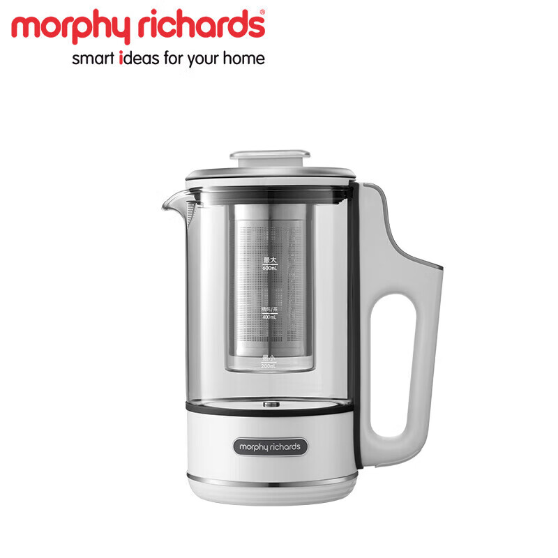 摩飞（Morphyrichards） 养生壶 便携迷你煮茶器 烧水壶养生杯 小型办公室家用多功能煮茶壶一体式热水壶0.6L  白 MR6086