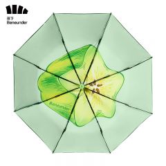 蕉下（beneunder） 三折倍护防晒伞防紫外线黑胶晴雨伞盐渍杨桃
