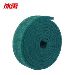 冰禹 BYhb-15 工业百洁布抛光保洁加厚拉丝布 除锈拉丝清洁布 绿色7厘米*5.8米