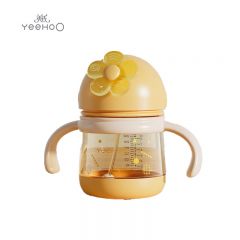 英氏（YEEHOO） S40B花朵水杯260ml柠檬黄