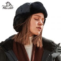 伯希和（Pelliot） 秋冬雷锋帽加厚保暖护耳防风帽 16743408 曜石黑 均码