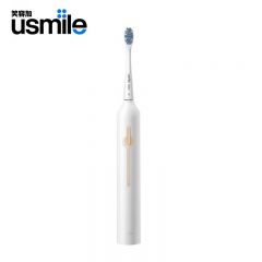 usmile 电动牙刷P1 生日礼物送男女朋友情侣款 学生宿舍 成人全自动声波震动1号软毛刷 青春1号刷丨月牙白