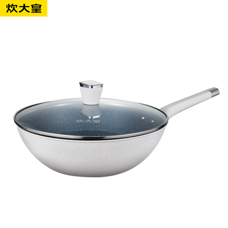 炊大皇（COOKER KING） 瑞雪30cm炒锅不粘锅麦饭石色电磁炉通用炒菜锅煎锅RXM30WO