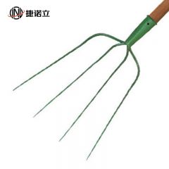 捷诺立（JNL）N50220 钢质加粗实心钢叉 圆齿草叉子叉草用 (大号四齿草叉)