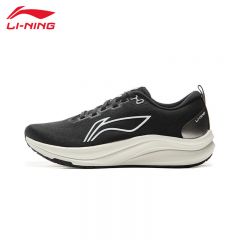 李宁（LI-NING） ARPV004-5跑步赤兔8舒适透气女款竞速训练跑鞋 黑色/白/银 35