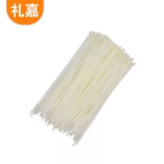 礼嘉（LIJIA） LJ-ZD11 多功能绑带扎4x100mm 自锁式尼龙扎带 透明理线带 韧性扎带  丝捆/绑/理/束线带 白色 100条/包