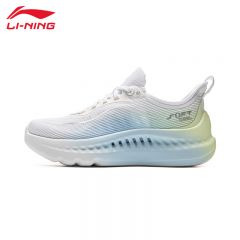 李宁（LI-NING） AGLV010-1 SOFT舒适透气女款运动鞋标准白/冰河蓝/精灵绿39