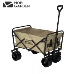 牧高笛（MOBIGARDEN） 星际营地车户外露营带娃可躺大容量折叠儿童露营推车 【宽轮款刹车】细沙黄/不含桌板