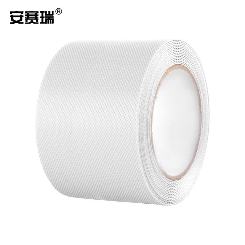 安赛瑞（SAFEWARE） 防滑胶带 PEVA防滑条楼梯地贴 室内钻石纹自粘贴条 100mmx5m 白色
