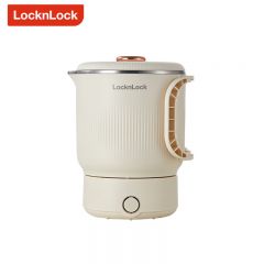 乐扣乐扣（LOCK&LOCK） EJK3725WHT 折叠水壶 便携式烧水壶户外电热水壶迷你电火锅电煮锅养生壶烧水杯旅行加热水杯 机械款 0.8L