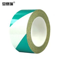 安赛瑞（SAFEWARE） 反光划线胶带（绿/白）50mm×22m 工程级反光膜胶带 11582