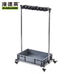 漫德莱 置物架移动款塑料盆12拖16钩 双面