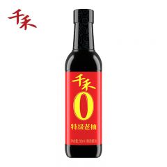 千禾 0添加酱油东坡红特级老抽酱油500ml 纯粮酿造蒸炖煮炒菜红烧肉上色调味家用