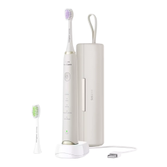 飞利浦（PHILIPS）电动牙刷SPA级成人声波震动清洁亮白护龈5种模式 白色HX2491/01