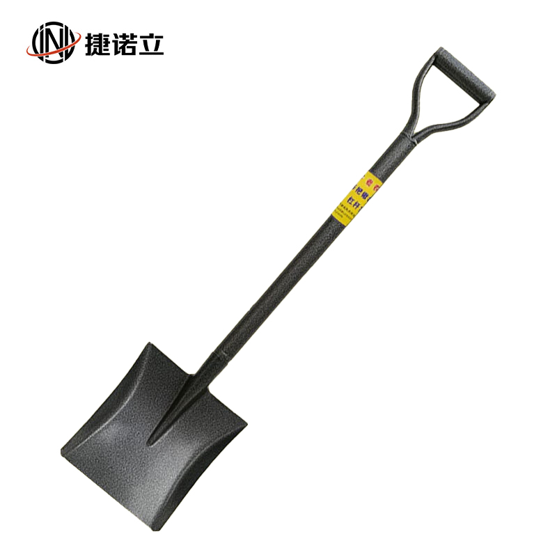 捷诺立（JNL） 铁锹 户外铁锹加厚农用园艺挖土一体全钢D把方铲 1.02米 N50005