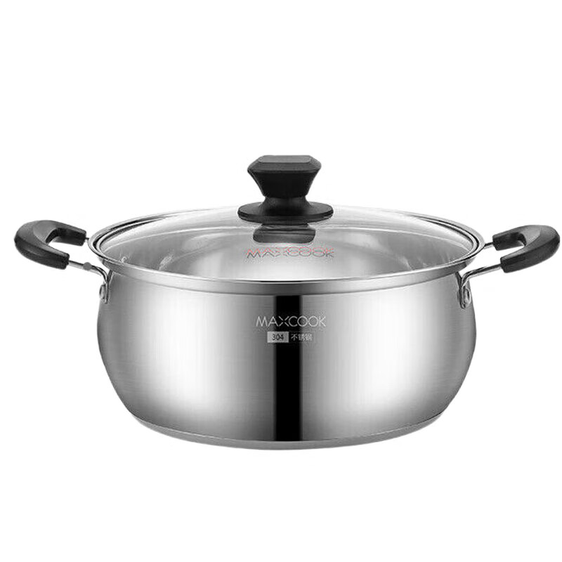 美厨（maxcook） 汤锅 304不锈钢汤锅汤煲22cm 加厚复合底 燃气炉电磁炉通用YC-22
