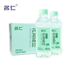 名仁 苏打水饮料弱碱饮用水 芦荟苏打水375ml*24瓶 1箱