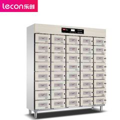 乐创（lecon）商用消毒柜 热风循环独立多室紫外线多格保洁柜 40格 LC-J-DGX40