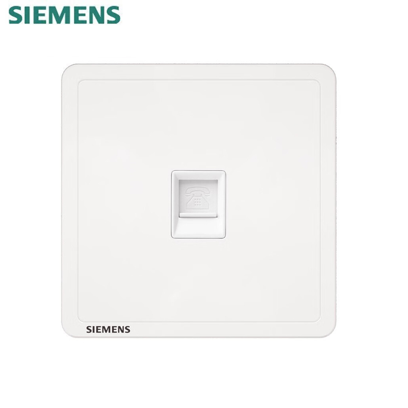 西门子（SIEMENS） 5UH14613NC01 单电话插座 致典系列 雅白家用墙面电话插座