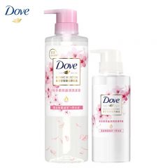多芬（Dove）柔顺盈润洗发水套装 留香去屑 洗发水470ml+护发素270ml