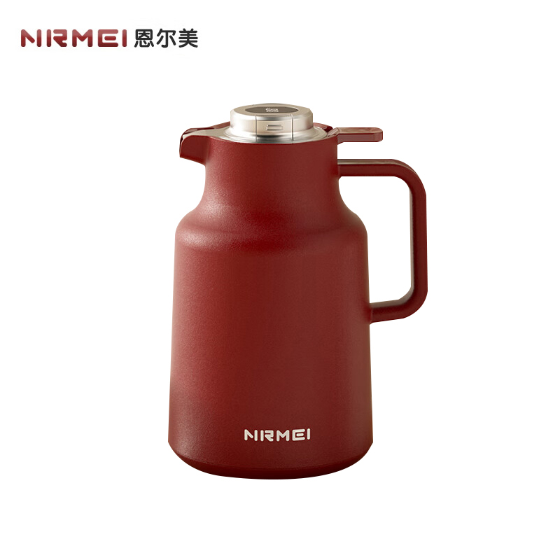 恩尔美（nRMEi）保温壶家用大容量玻璃内胆智能热水暖壶真空开水瓶家用吉祥家用壶1500ml红色B219-1500-003
