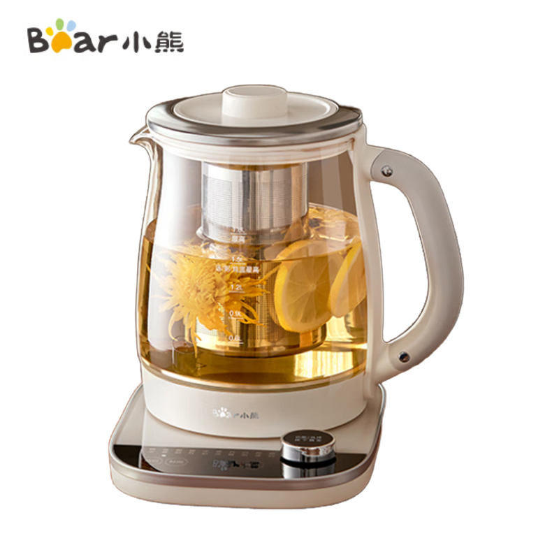 小熊（Bear） YSH-E18J1 养生壶 1.8L大容量玻璃面板 煮茶壶煮茶器 恒温保温一体烧水壶电水壶  大口径滤网