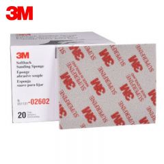 3M  02602 600目 海绵砂纸软背基打磨砂纸3D曲面打磨  11.4*14cm 20片装