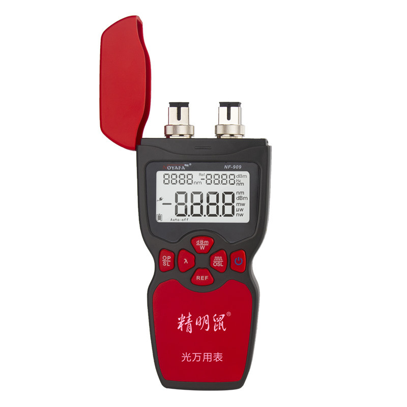 精明鼠 NF-909 光功率计 光源一体机 稳定光源光万用表 对数光功率显示 光纤测试仪