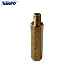海斯迪克 HKW-212 六角铜柱 单头铜螺柱 机箱主板螺丝 六角隔离柱电路板接线铜支柱 单通支撑柱 M3*60+6(20个)