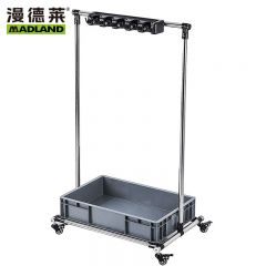 漫德莱 置物架移动款塑料盆5拖6钩 单面