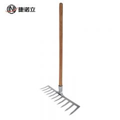 捷诺立（JNL）N52007 多齿钉耙 园林耙 多功能扁齿耙子 草耙加固型(11齿耙+1.2米柄)