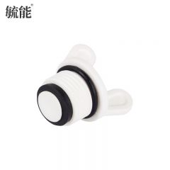 毓能 外丝白色把手20ppr(4分)水管配件外丝堵头外牙外螺纹丝堵自来水水管热熔管接头加厚闷头