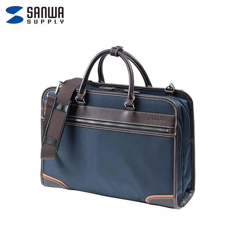 山业（SANWA）商务电脑包 2WAY 圆角硬款 BAG-BZC3NV 15.6英寸 海军蓝
